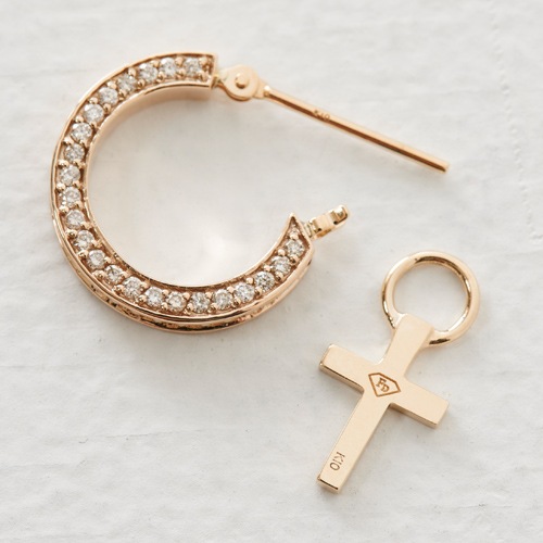 ≪淳(TAKE NO BREAK) × Fatima Design コラボアクセサリー≫K10ゴールドピアス　天然ダイヤモンド