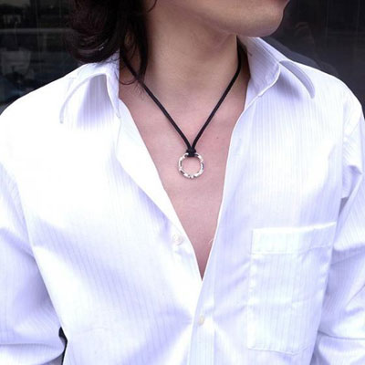 ≪DAgDART/ダグダート≫【Glass】誕生石シルバーペンダント(革紐)