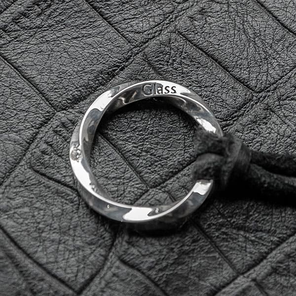 ≪DAgDART/ダグダート≫【Glass】誕生石シルバーペンダント(革紐)