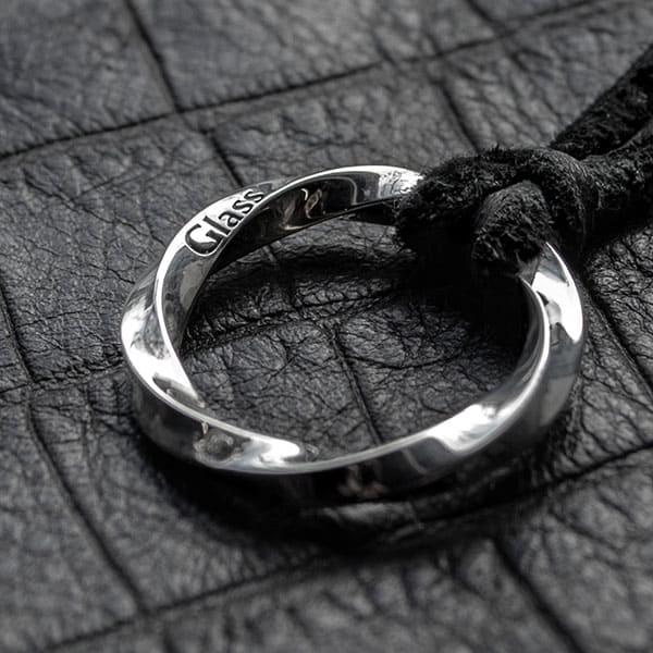 ≪DAgDART/ダグダート≫【Glass】誕生石シルバーペンダント(革紐)