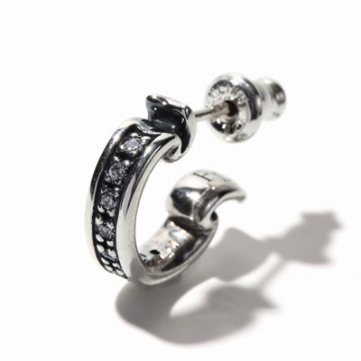 ≪FatimaDesign/ファティマデザイン≫サン・シュエールフープピアスWH/シルバー925