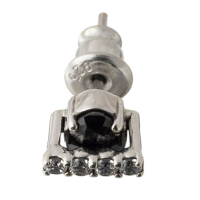 ≪Artemis Kings/アルテミスキングス≫ブリッジスタッドピアスBK(片耳分)