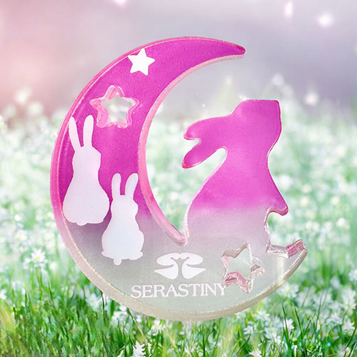 ≪SERASTINY / セラスティニー≫～月うさぎ～/ゴルフマーカー(ピンク)