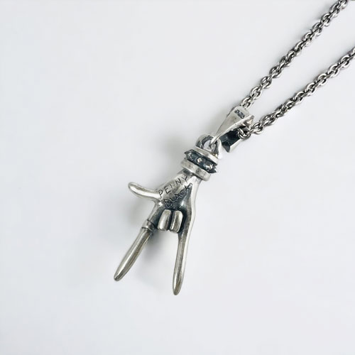 ≪PennyBlack/ペニーブラック≫ロックなメロイックサイン シルバーペアペンダント