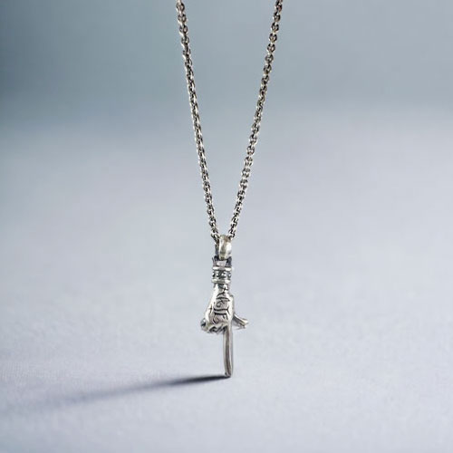 ≪PennyBlack/ペニーブラック≫ロックなメロイックサイン シルバーペアペンダント