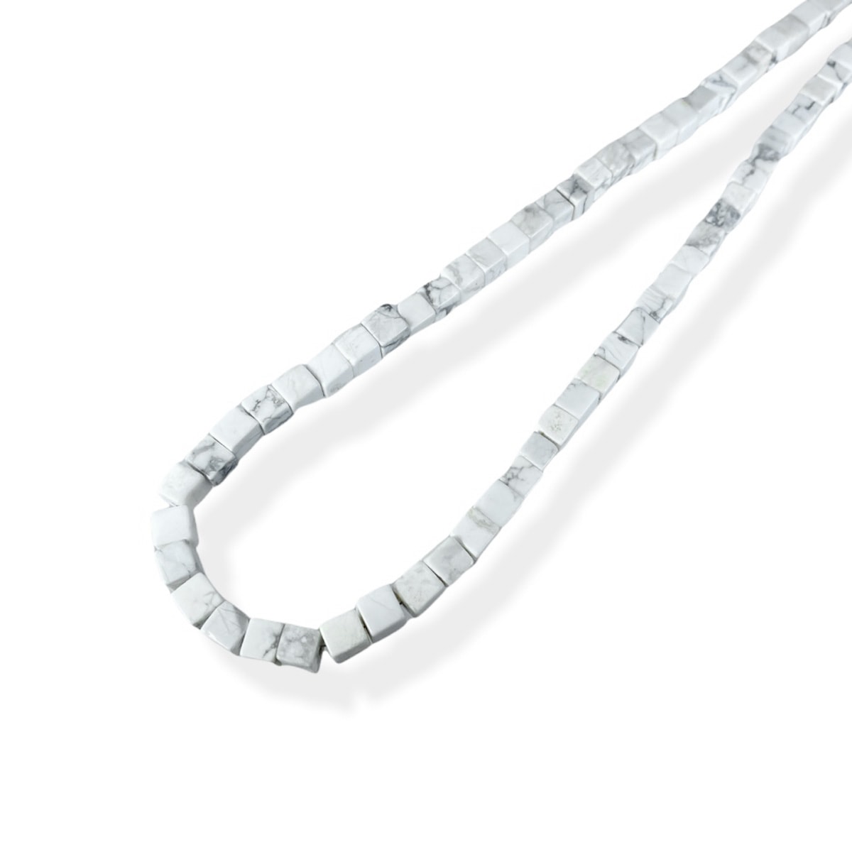 ≪FatimaDesign/ファティマデザイン≫ストーンネックレス・ハウライト(スクエア)