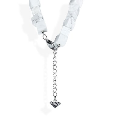 ≪FatimaDesign/ファティマデザイン≫ストーンネックレス・ハウライト(スクエア)