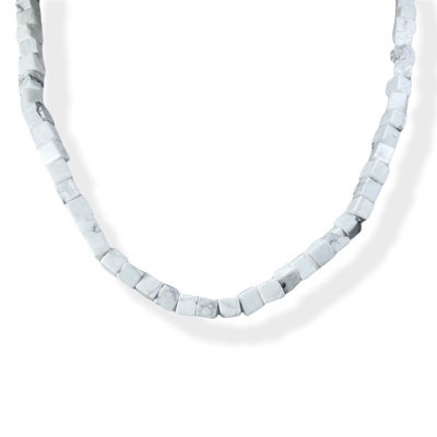 ≪FatimaDesign/ファティマデザイン≫ストーンネックレス・ハウライト(スクエア)