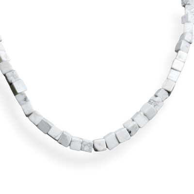 ≪FatimaDesign/ファティマデザイン≫ストーンネックレス・ハウライト(スクエア)