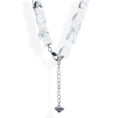 ≪FatimaDesign/ファティマデザイン≫ストーンネックレス・ハウライト(スクエア)