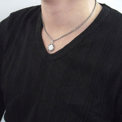 ≪AQUA SILVER/アクアシルバー≫幸せのシックスペンスコイン・ワイルドネックレス