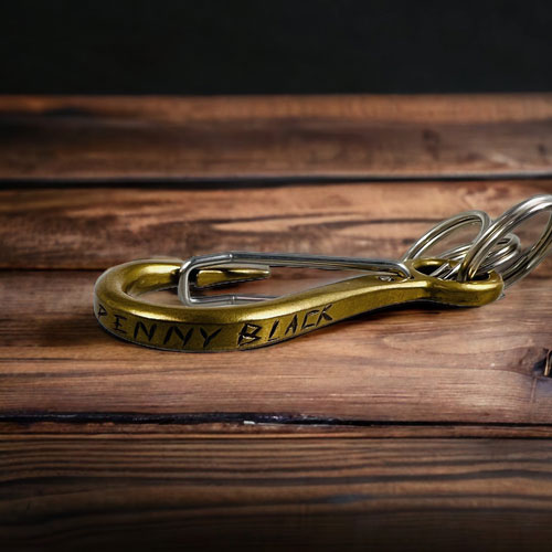 ≪PennyBlack/ペニーブラック≫カラビナフック キーホルダー 釣り針 真鍮 