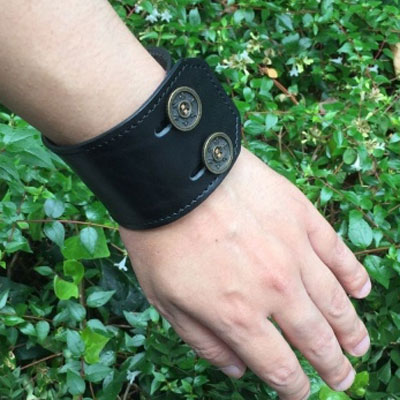 ≪Ark/アーク ≫ lily button double bracelet (black) 