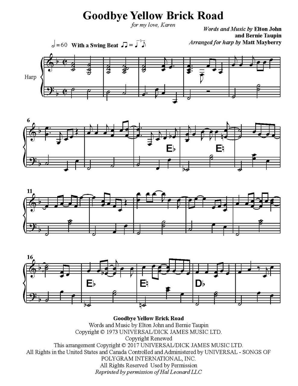 Goodbye Yellow Brick Road | 銀座十字屋オンラインショップ