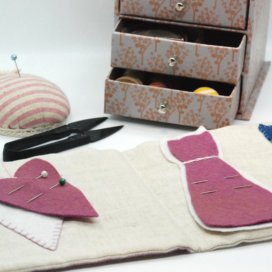 [߸˸¤佪λ]044-00837 DEUX CHATS POUR MES AIGUILLESǭΥˡɥ륱