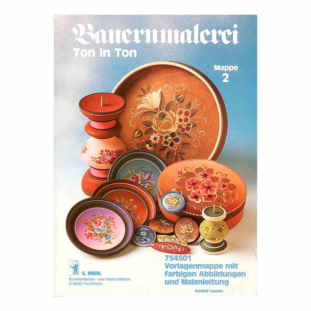 [���֡����佪λ]449-0309 Bauernmalerei Ton in Ton Mappe2 ����Rudolf Lumm 