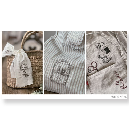 417-7100 Sewing Girl 弓部玲子シルクスクリーン【特】<br