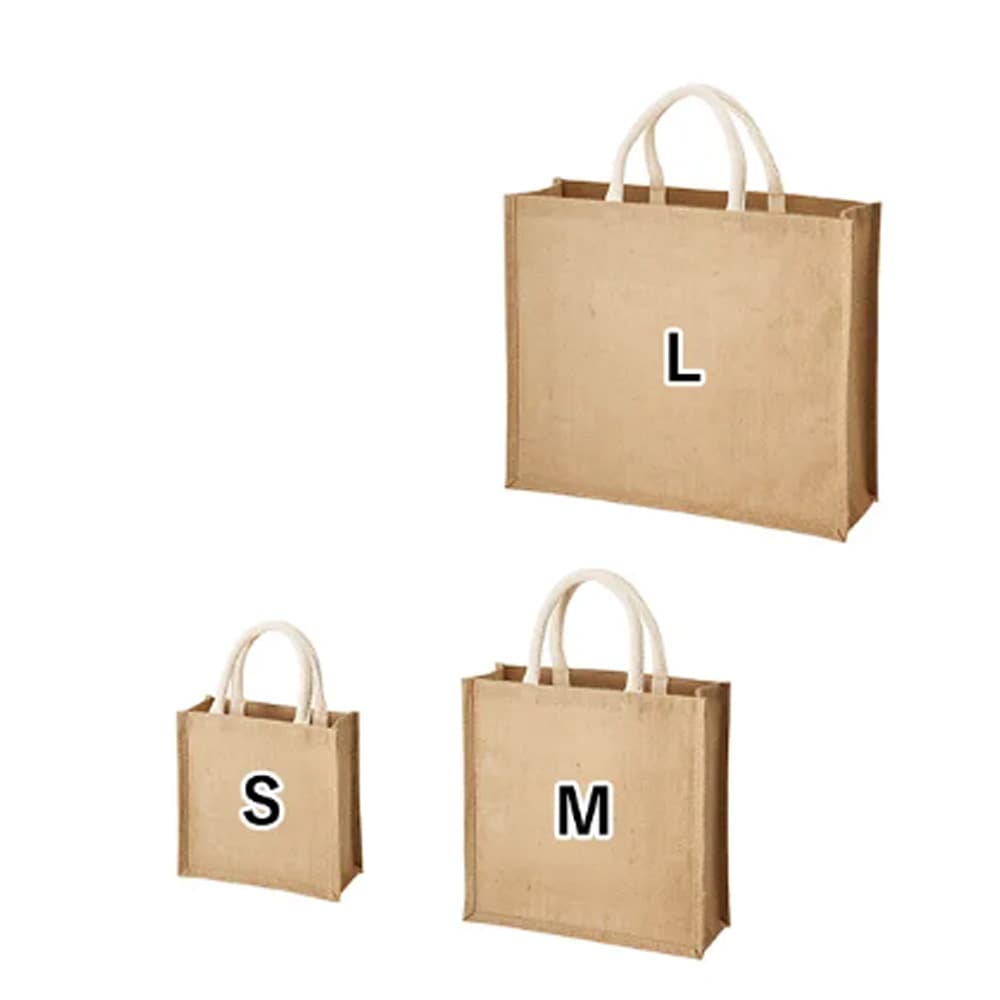 417-2762 カラージュートバッグ グレーS 【K】 | 素材,布製品