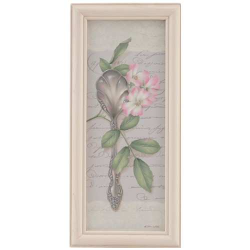 417-7013 アンティーク英字＆レースRikaシルクスクリーン【特