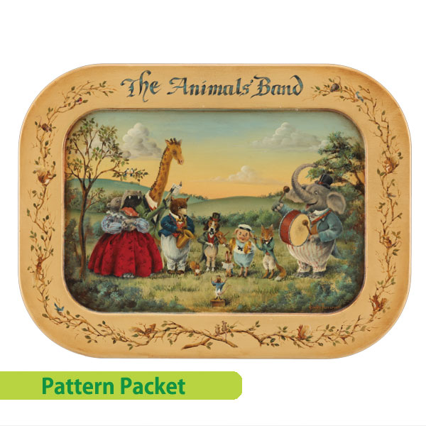 411-10023 古屋加江子パターンパケット｢アニマルバンド｣(アクリル)【特