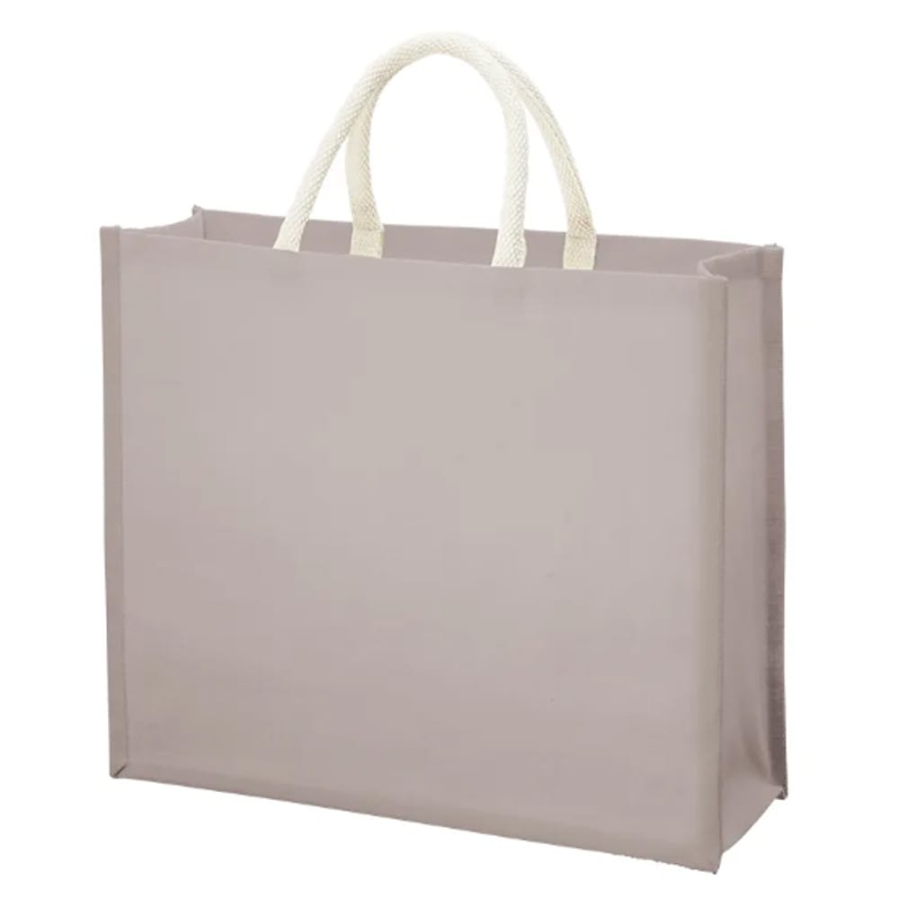 plantation トートバッグ グレー 417-2772 カラージュートバッググレーL【K】 | 素材,布製品