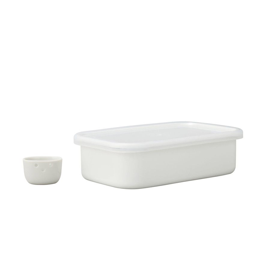 【送料込】 発酵ぬか床セット (野田琺瑯「ぬか漬け小町」ホーロー容器付)