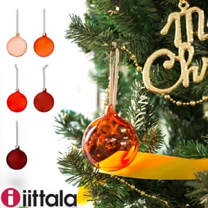 �߸˸¤� ���å��� Iittala �٤�Ƥ����� ���ꥹ�ޥ� �����ʥ��� 5�ĥ��å� ���饹�ܡ��� ��å� 1026604 Glass ball 5set Red �̲� ����ƥꥢ ���饹 �ե������ �ĥ꡼ ��