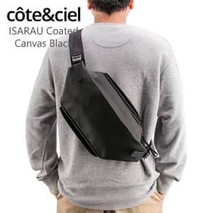 ȥ Cote&Ciel ܥǥХå ISARAU 󥷥 󥰥Хå 28395 ֥å Coated Canvas Black 