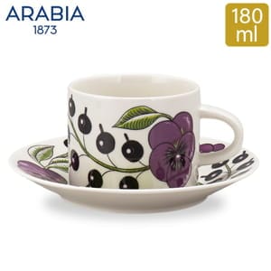 ����ӥ� Arabia �ѥ�ƥ��å� �ѡ��ץ� ���åס��������� 180mL ���� ���� Paratiisi Purple Cup & Saucer �����ҡ����å� �̲� ���ե� £��ʪ ������ ��
