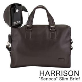 ȥ Tumi ֥꡼ե ͥ  ֥꡼ 쥶 63000B ֥饦 Harrison Seneca Slim Brief Brown  ӥͥ Хå  ȡ 