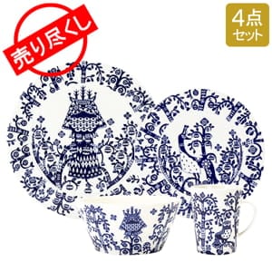 �߸˸¤� ���å��� iittala ��������TAIKA�� ���� 4�����å� �ߥåɥʥ��ȥ֥롼 �ץ졼�� �ܥ��� �ޥ����å� ���� ���� Midnight blue ������ ��
