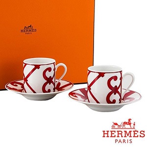 Hermes ᥹ 륭 Coffee cup and saucer ҡåס 100mL 011017P 2ĥå  