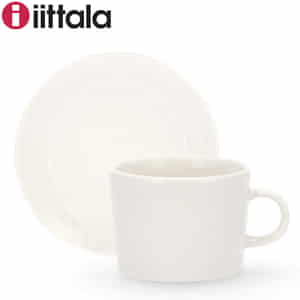 ���̲��֥��ɡۡ�iittala�� ���å��� �ƥ����� ���å�&�����������å� TEEMA 220mL Cup & 15cm Saucer Set �ۥ磻�� ������ ��