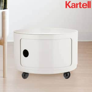 ����ƥ� ��Ǽ������ ����ݥ˥ӥ� �饦��� ������� ���� 38.5 �� 42cm 385 �� 420mm EU������ ŷ�Ĥʤ� �ۥ磻�� ����ƥꥢ ��ǽŪ 4953 Kartell COMPONIBILI ROUND ELEMENT LO ��