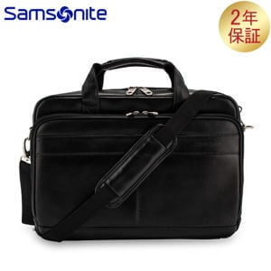 SAMSONITE ॽʥ Leather Business 쥶ӥͥ Leather Slim Brief 쥶  åץȥå ֥꡼ե Black ֥å 48073-1041 ӥͥХå ѥ󥱡 ֥꡼ե 