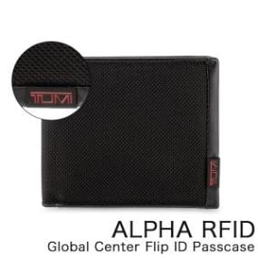ȥ TUMI   ե ޤ  ɥ 93735-1041 ֥å ALPHA RFID Global Center Flip ID Passcase 