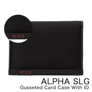 �ȥ��� TUMI ̾������ ��� ����ե� �����å� �����ɥ����� 019256D / 0119256D-ID �֥�å� ALPHA SLG Gusseted Card Case With ID ��