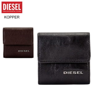 ǥ Diesel  󥱡  KOPPER  쥶  ܳ X03920 PR271 ֥å ֥饦 Coin Purse   