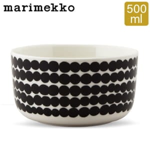 �ޥ��å� Marimekko �ܥ��� 500mL ������ȥ�ס������ Oiva Siirtolapuutarha �ۥ磻�� / �֥�å� 063300-190 �ܡ��� �������� �̲� ������