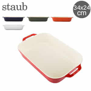 ߸˸¤ ȥ Staub 쥯󥮥顼 34x24cm 饿 40511 Gratin Dish rectangular  å 饿  Ǯ ֥  