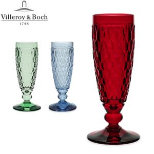 Villeroy & Boch �ӥ����&�ܥå� Boston Champagne glass ���ꥢ�� ���꡼��  ��å� �֥롼 ������