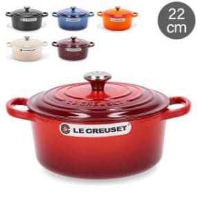 �롦���롼�� �륯�롼�� Le Creuset ξ���� �����˥��㡼 22cm �����åȥ���� �ۡ������� Cocotte Ronde Signature �� ���å������� Ĵ����� ������� ������ ��