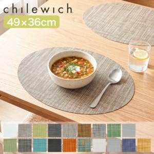 ���륦���å� CHILEWICH �������ޥå� �ߥ˥Х����åȥ������� 49��36cm �ơ��֥�ޥå� �ơ��֥륦���� ���å���ޥå� �����Х� ������� �ץ쥤���ޥå� ����ץ� Mini Basketweave Oval 100130 ��