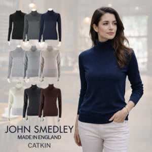 ����󥹥�ɥ졼 John Smedley �����ȥ�ͥå� �������� ����ȥ��� Catkin WOMEN ��ǥ����� ������ Ĺµ �˥å� ����ץ� ��