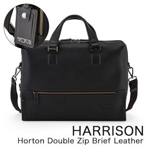 �ȥ��� TUMI �ӥ��ͥ��Хå� �ϥ꥽�� �ۡ��ȥ� ���֥� ���å� �֥꡼�� HARRISON Horton Double Zip Brief Leather 063002DP �֥�å� ��