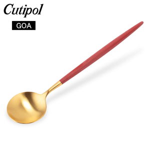 �����ݡ��� Cutipol GOA ���� �ǥ����ȥ��ס��� ��åɡߥ������ Dessert spoon Red Gold ���ƥ�쥹 ���ȥ�꡼ ��