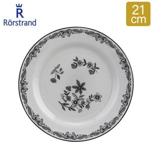 �����륹�ȥ��� Rorstrand �ץ졼�� �����ƥ���ǥ��� ��������� 21cm �� ���� ���� 1028272 Ostindia Svart Plate �滮 �̲� ���ե�