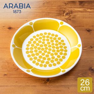 ӥ Arabia ץ졼 26cm ̥󥿥    1028201 Sunnuntai Plate Yellow/White  ̲ å