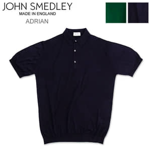 ����󥹥�ɥ졼 John Smedley �ݥ������ �����ɥꥢ�� ADRIAN Scotch Fashioned Stand Collar Ⱦµ �ݥ� ��� ����ץ� ���åȥ��� ��