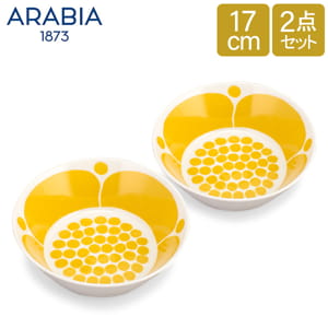 アラビア Arabia ボウル 17cm 2点セット ペア スンヌンタイ 皿 食器